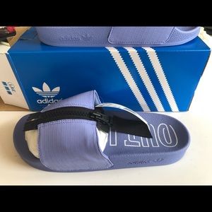 New Adidas Slide w/ zip. Purple. Sz 8. Never worn.